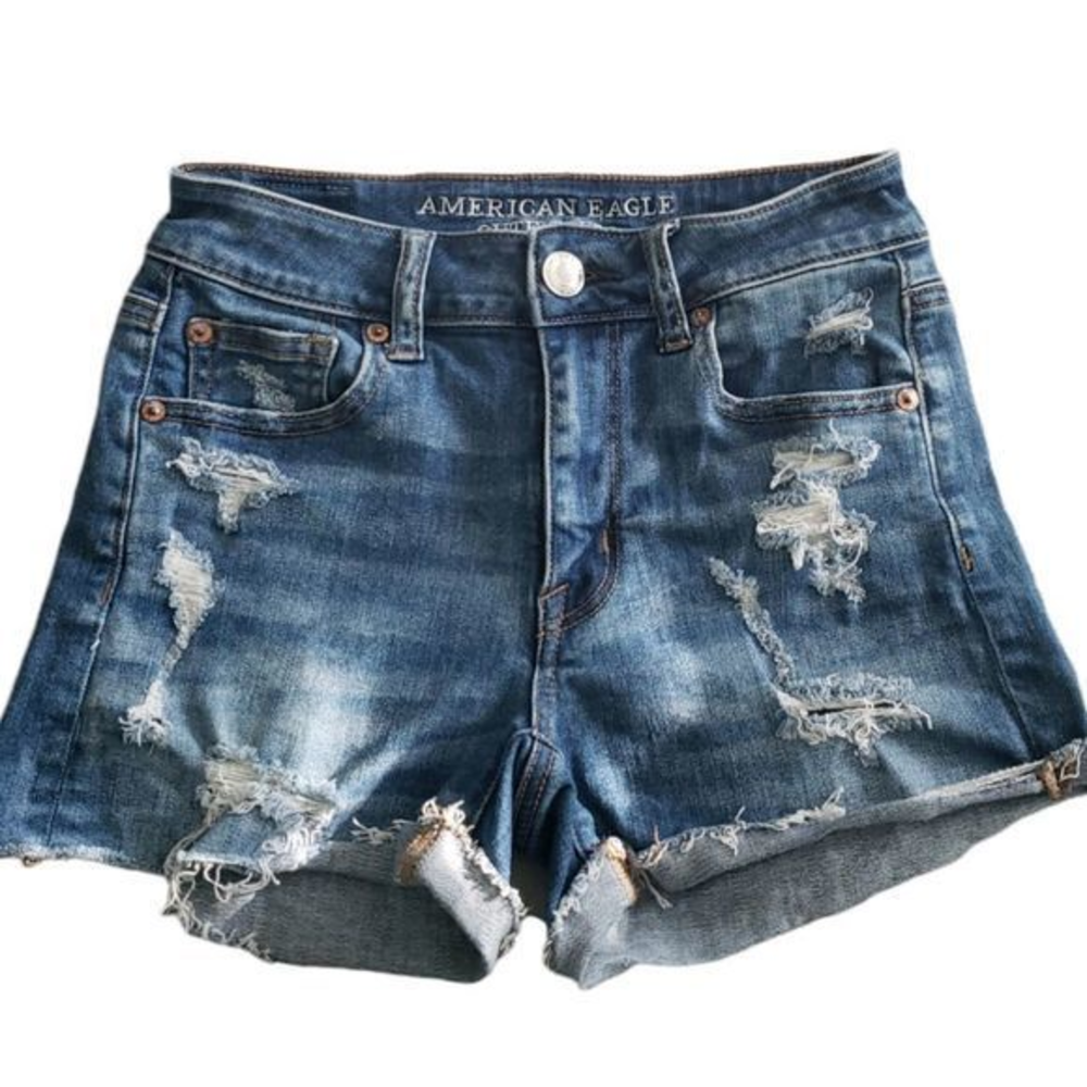 American Eagle Women's Denim‎ Jean Shorts Size , Distressed